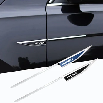 2X Странично крило на колата, метал, хром, цинк, сплави, нож, Странична Емблема, 3D Стикер за MIVEC на Mitsubishi Аксесоари за стайлинг на автомобили