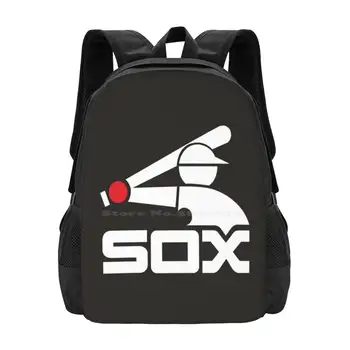 Лого-Чикаго училище раница голям капацитет, чанти за лаптоп White Sox