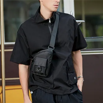 Брандираната Мъжка чанта през рамо Модерен мъжки нагрудная чанта-прашка Чанта през рамо за мъже Калъф за вашия телефон, Ежедневни Малка Чанта Пътни чанти-банани