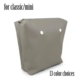 Нова водоустойчива вътрешна подплата от изкуствена кожа, с цип джоб за чанти Classic Big Mini Obag, поставяне на кожена подплата за чанти Big Classic Bag O