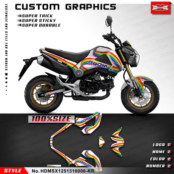 Водоустойчиви стикери с графика Кунг-фу за Honda Grom MSX 125 MSX125 2013 2014 2015 2016, различни стилове