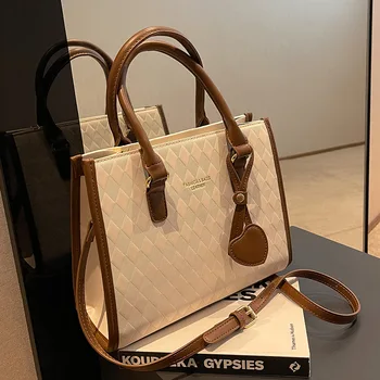 Висококачествени дамски нова модерна чанта с голям капацитет 2023, модни луксозни и ежедневни дамски чанта