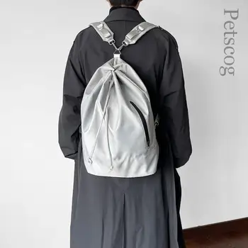 Дизайнерски прости Модерни раници, голяма голям однотонная bag-чанта за съвсем малък, Корейски чанта унисекс Mochila