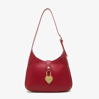 Червени сватбени чанти-тоут за жени, луксозни дизайнерски чанти и портмонета 2023 г., новост в модата, подобрена текстура, лесно рамото си под мишниците.