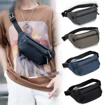 Поясная чанта в уличном стил, дамски однотонная модерна чанта през рамо, регулируем колан, мъжки чанти за път с рамо в стил хип-хоп