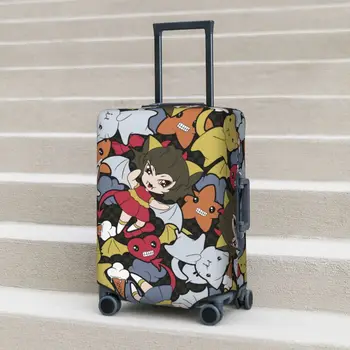 Калъф за куфара с шарките на Kawai Аниме Забавен Практичен Протектор за пътуване, за да проверите за багажа на Полет