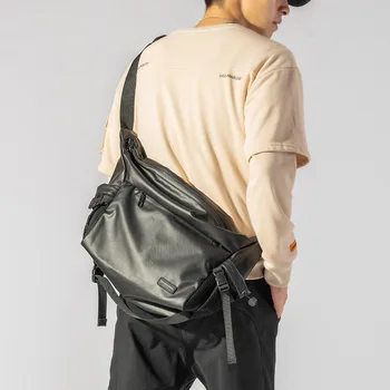 Нова мъжка чанта през рамо, водоустойчив, с голям капацитет, студентски чанти-незабавни посланици в японски стил, мъжка чанта на едно рамо за пътуване до работа