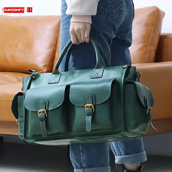 Луксозни модерни дамски чанти от естествена кожа, дамски чанта през рамо, чанта за багаж, пътни чанти за фитнес, спортни чанти за съхранение, 2023