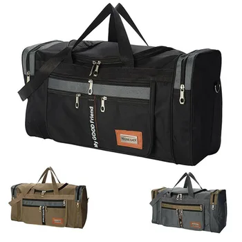 Холщовая мъжка чанта, пътни чанти с голям капацитет, преносими чанти за носене на открито, дамски спортни чанти почивен ден