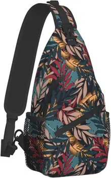 Листа, чанта-прашка за пътуване, раница през рамо за жени, мъжки гърдите раница за пътуване, излети на открито