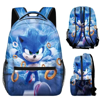 Училищна чанта и Sonic, аниме-раница и Sonic, за начално и средно училище, cartoony раница с принтом, мультяшная училищна чанта
