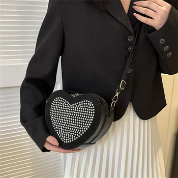 Универсални дамски чанти през рамо Модерна чанта през рамо с диаманти, Луксозни дизайнерски Дамски чанти чанта Sac A Main Femme Bolsos