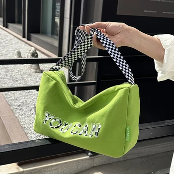 2023 Нова дамска чанта Ins, чанта-месинджър, холщовая квадратна чанта, дамска чанта