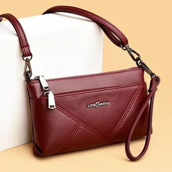 Портфейл с множество джобове, голям капацитет, женствена чанта през рамо, луксозна кожена дамска чанта През рамо, чанта bolsa