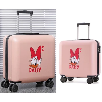 18-инчов ръчния багаж за жени, малкият розов куфар на колела, количка за регистрация на багаж с колела, куфари за пътуване, безплатна доставка