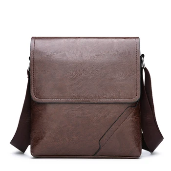 Нова малка чанта през рамо за мъже, дамски чанти, чанта-месинджър за съвременния делови човек, реколта чанта-прашка, мъжка чанта, изработена от веганской на кожата, ежедневна чанта през рамо