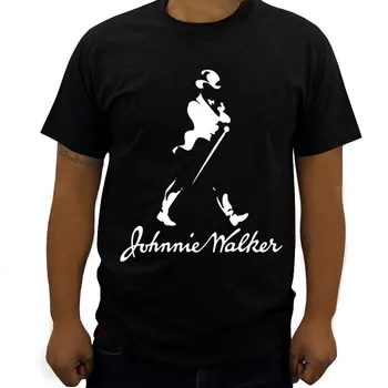 нова мъжка тениска johnnie walker shubuzhi, лятна мода стилен памучен ежедневни тениска с кръгло деколте и къс ръкав homme