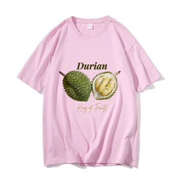 Тениска Durian с графичен принтом, мъжки / дамски блузи Cotoon, 100% памук, блузи с къс ръкав, минимализъм, тениска с графити, ежедневни дишаща тениска