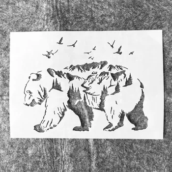 Формат А4 29 см, планинска мечка Форест, Птици, Многостенни листове 
