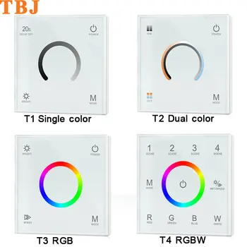 Контролер затъмняване на Led панела Dc 12-24 за обикновен цвят/в два цвята/RGB/RGBW полосовой крушки