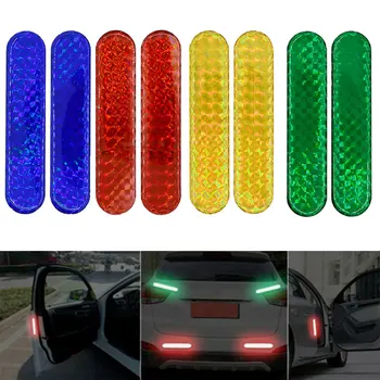 1 чифт светлоотразителни стикери за автомобил, предупредителен знак за сигурността на вратата на колата, светлоотразителни ленти, автомобил, мотоциклет, велосипед, светлоотразителни стикери