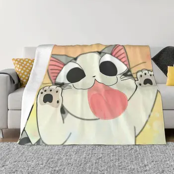 Одеяло с фланелевым декорация Chis Sweet Home Чи The Cat (5) Джобно домашно покривки