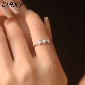 Сребърни пръстени с цветя за момичета Романтична Циркон Европа за Америка на Нов пръстен Дамски сватба бижута Безплатна Доставка