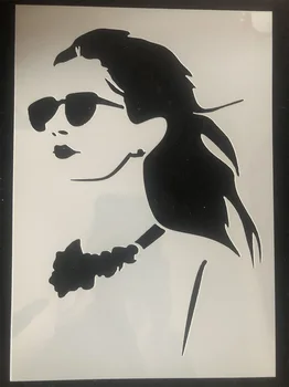 A4 29 см Модерни Дамски слънчеви очила Колие Многостенни листове от собствените си ръце, Стенни картини за Оцветяване за албуми Релефен Шаблон декор на албума