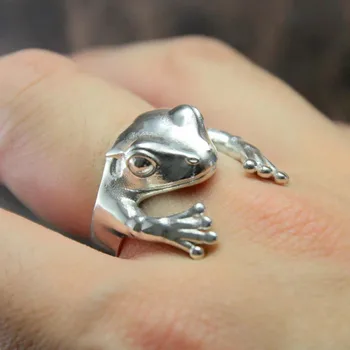 Богемные реколта пръстени с жаби във формата на животни, за жените, метално годежен пръстен с една жаба, годежен пръстен за мъже, подаръци за приятелки, за парти